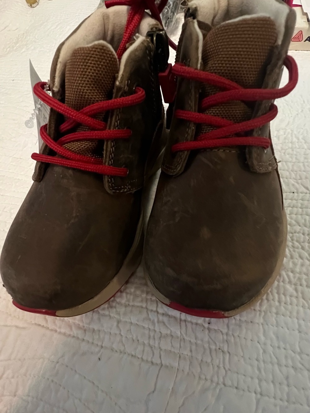 UGG Boots Toddler Brown and Red Lace-Up Boots